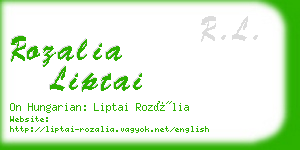 rozalia liptai business card